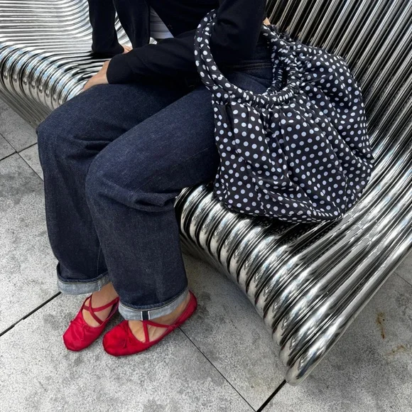 Comme des Garcons Junya Watanabe Polka Dot Chiffon Tote Bag - Picture 2 of 7